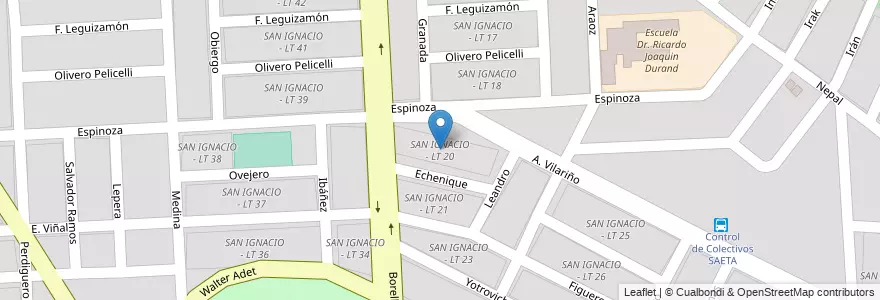 Mapa de ubicacion de SAN IGNACIO - LT 20 en Arjantin, Salta, Capital, Municipio De Salta, Salta.