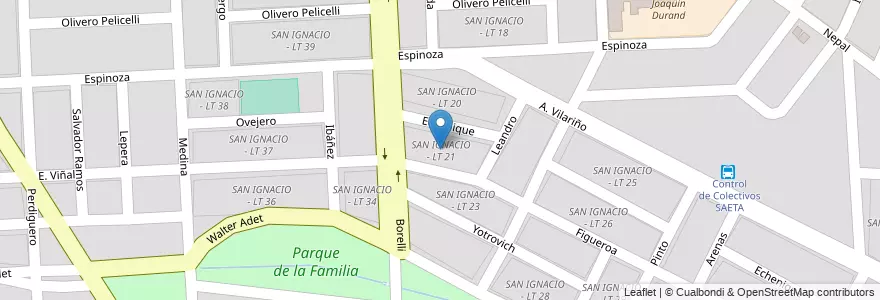 Mapa de ubicacion de SAN IGNACIO - LT 21 en 阿根廷, Salta, Capital, Municipio De Salta, Salta.