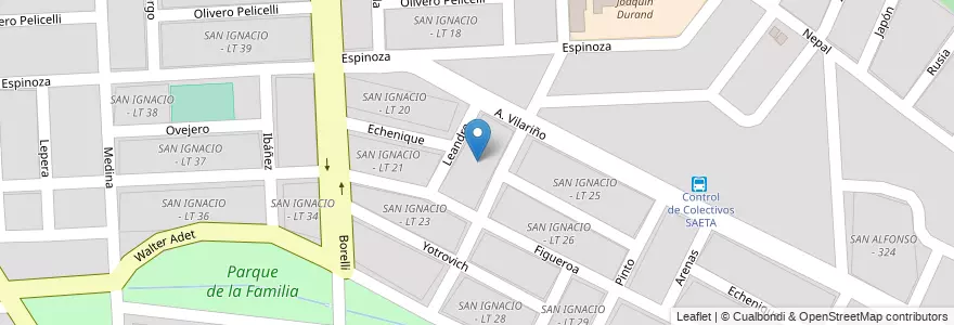 Mapa de ubicacion de SAN IGNACIO - LT 22 en 아르헨티나, Salta, Capital, Municipio De Salta, Salta.