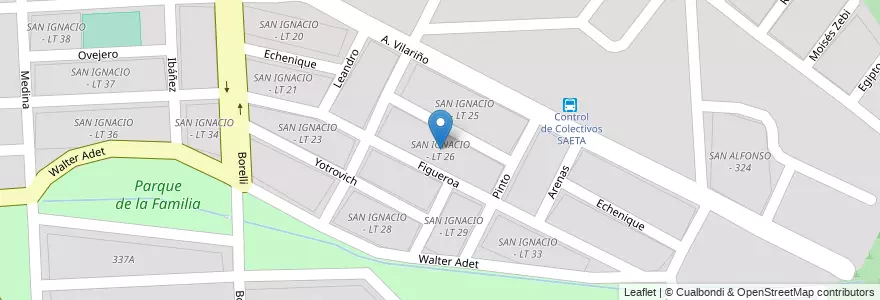 Mapa de ubicacion de SAN IGNACIO - LT 26 en アルゼンチン, サルタ州, Capital, Municipio De Salta, Salta.