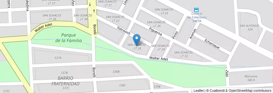 Mapa de ubicacion de SAN IGNACIO - LT 28 en Argentinien, Salta, Capital, Municipio De Salta, Salta.