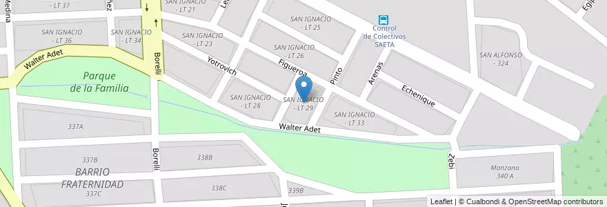 Mapa de ubicacion de SAN IGNACIO - LT 29 en 阿根廷, Salta, Capital, Municipio De Salta, Salta.