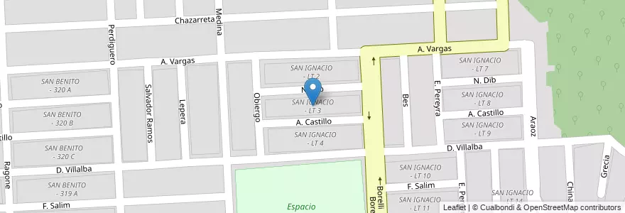 Mapa de ubicacion de SAN IGNACIO - LT 3 en 阿根廷, Salta, Capital, Municipio De Salta, Salta.