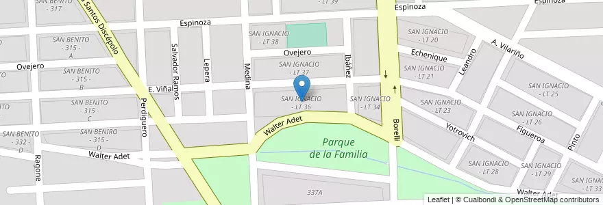 Mapa de ubicacion de SAN IGNACIO - LT 36 en Argentinien, Salta, Capital, Municipio De Salta, Salta.