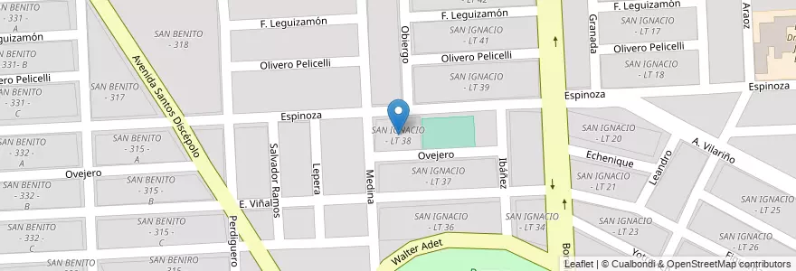 Mapa de ubicacion de SAN IGNACIO - LT 38 en Argentine, Salta, Capital, Municipio De Salta, Salta.