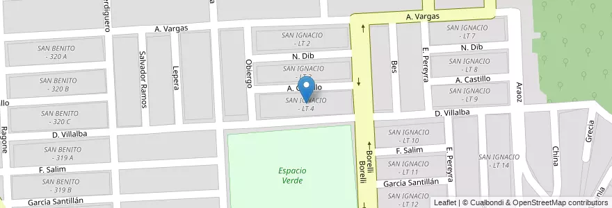 Mapa de ubicacion de SAN IGNACIO - LT 4 en Argentina, Salta, Capital, Municipio De Salta, Salta.