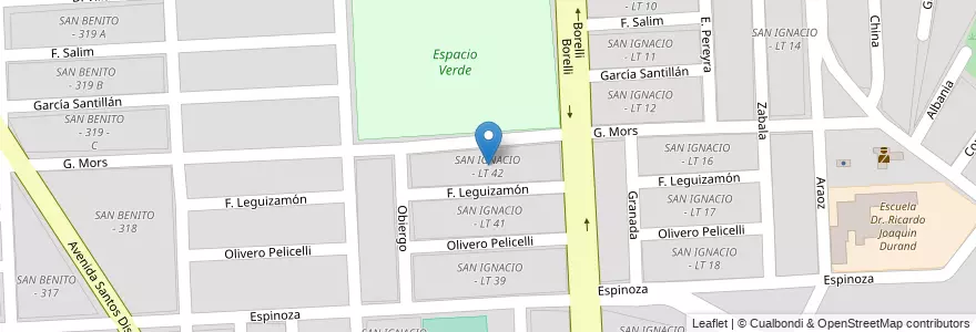 Mapa de ubicacion de SAN IGNACIO - LT 42 en Argentinië, Salta, Capital, Municipio De Salta, Salta.