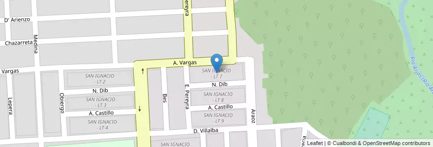 Mapa de ubicacion de SAN IGNACIO - LT 7 en 阿根廷, Salta, Capital, Municipio De Salta, Salta.