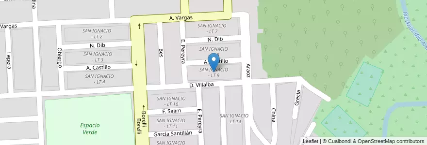 Mapa de ubicacion de SAN IGNACIO - LT 9 en Argentina, Salta, Capital, Municipio De Salta, Salta.