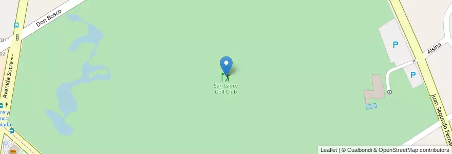 Mapa de ubicacion de San Isidro Golf Club en Argentinië, Buenos Aires, Partido De San Isidro, San Isidro.