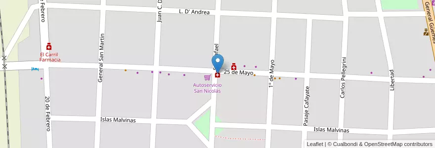 Mapa de ubicacion de San Jorge en Argentinië, Salta, Chicoana, Municipio De El Carril, El Carril.