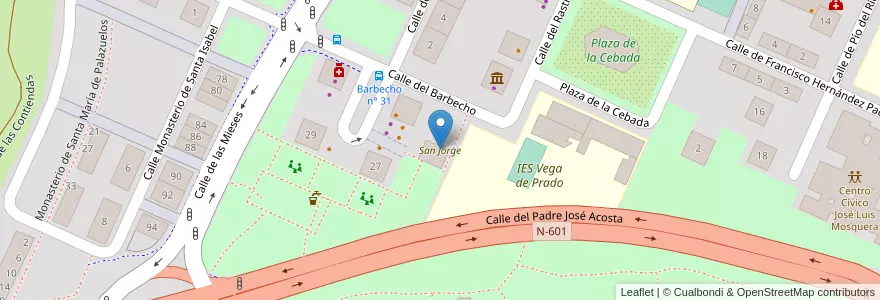 Mapa de ubicacion de San Jorge en Sepanyol, Castilla Y León, Valladolid, Valladolid.