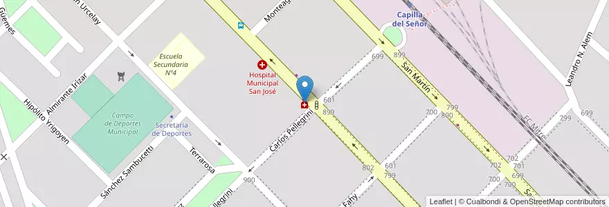 Mapa de ubicacion de San José en Arjantin, Buenos Aires, Partido De Exaltación De La Cruz, Capilla Del Señor.