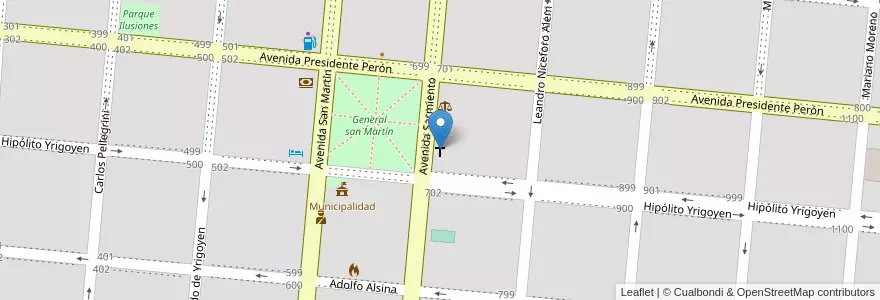 Mapa de ubicacion de San José en Arjantin, Buenos Aires, Partido De General Alvear, General Alvear.