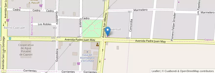 Mapa de ubicacion de San José en الأرجنتين, Misiones, Departamento Libertador General San Martín, Municipio De Capioví.