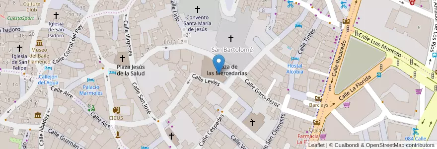 Mapa de ubicacion de San José de las Mercedarias. en Espagne, Andalousie, Séville, Séville.