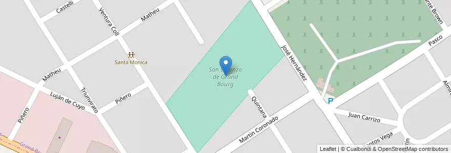 Mapa de ubicacion de San Lorenzo de Grand Bourg en Argentinië, Buenos Aires, Partido De Malvinas Argentinas.