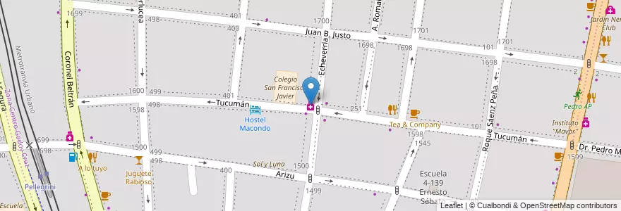 Mapa de ubicacion de San Lucas en 아르헨티나, 칠레, Mendoza, Godoy Cruz, Departamento Godoy Cruz, Distrito Ciudad De Godoy Cruz.