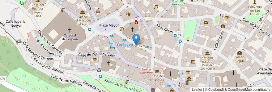 Mapa de ubicacion de San Luis en スペイン, カスティーリャ・イ・レオン州, Segovia, Segovia.
