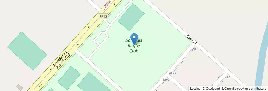 Mapa de ubicacion de San Luis Rugby Club, Tolosa en Argentinië, Buenos Aires, Partido De La Plata, Tolosa.