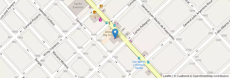 Mapa de ubicacion de San Martín Sanitarios en Arjantin, Buenos Aires, Partido De La Matanza, Ramos Mejía.
