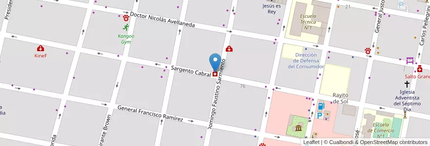 Mapa de ubicacion de San Mateo en アルゼンチン, エントレ・リオス州, Departamento Concordia, Distrito Suburbios, Concordia, Concordia.