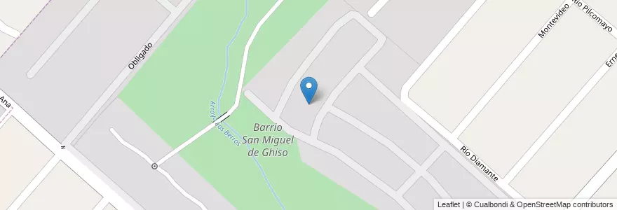 Mapa de ubicacion de San Miguel de Ghiso en 阿根廷, 布宜诺斯艾利斯省, Partido De San Miguel, Bella Vista.