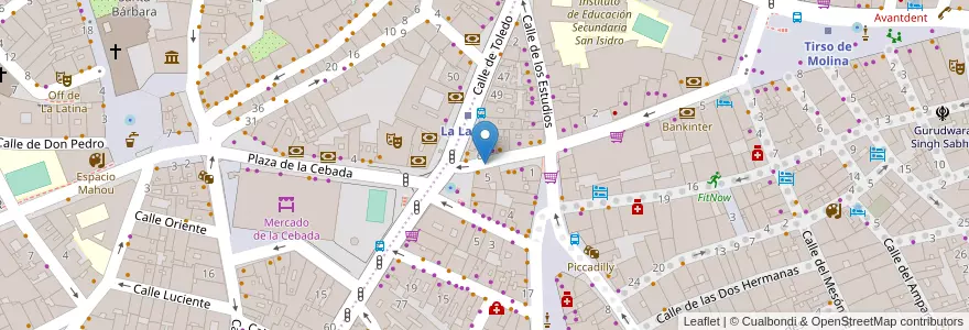 Mapa de ubicacion de SAN MILLAN, CALLE, DE,5 en Испания, Мадрид, Мадрид, Área Metropolitana De Madrid Y Corredor Del Henares, Мадрид.