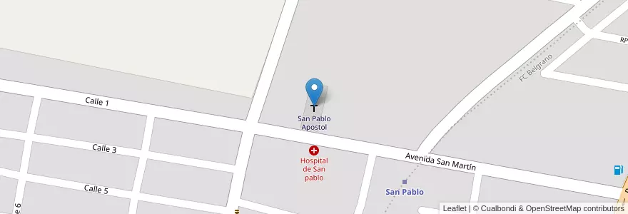Mapa de ubicacion de San Pablo Apostol en アルゼンチン, トゥクマン州, Departamento Lules, Municipio De San Pablo Y Villa Nougués.
