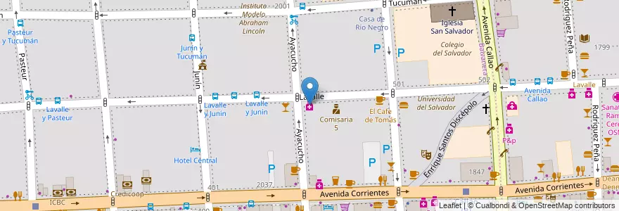 Mapa de ubicacion de San Pablo, Balvanera en Argentinië, Ciudad Autónoma De Buenos Aires, Comuna 3, Buenos Aires.