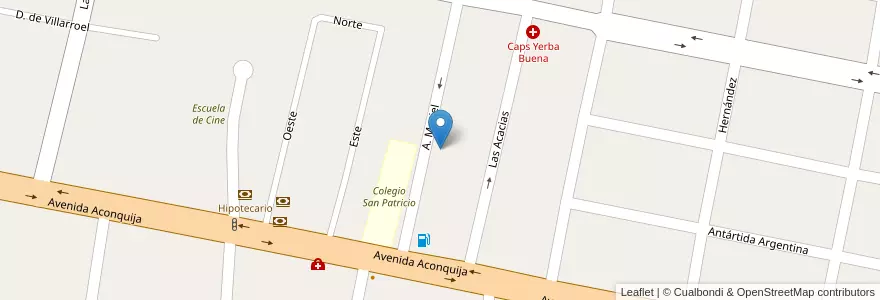 Mapa de ubicacion de San patricio en Argentine, Tucumán, Departamento Yerba Buena, Yerba Buena.