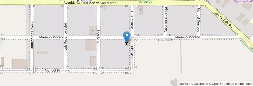 Mapa de ubicacion de San Patricio en Argentine, Province De Buenos Aires, Partido De Pergamino, Mariano H. Alfonzo.