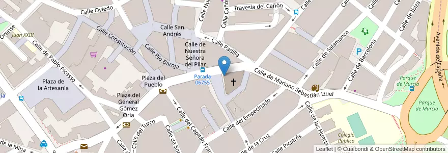 Mapa de ubicacion de San Pedro Apóstol en スペイン, マドリード州, Comunidad De Madrid, Área Metropolitana De Madrid Y Corredor Del Henares, Alcobendas.