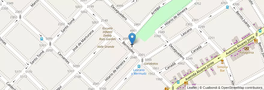 Mapa de ubicacion de San Pedro Apostol, Monte Castro en Аргентина, Буэнос-Айрес, Буэнос-Айрес, Comuna 10.