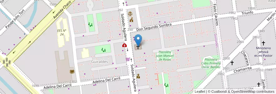 Mapa de ubicacion de San Pedro Apóstol en 阿根廷, Chaco, Departamento San Fernando, Resistencia, Resistencia.