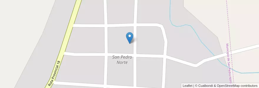 Mapa de ubicacion de San Pedro Norte en Argentina, Córdoba, Departamento Tulumba, Pedanía San Pedro, Municipio De San Pedro Norte.