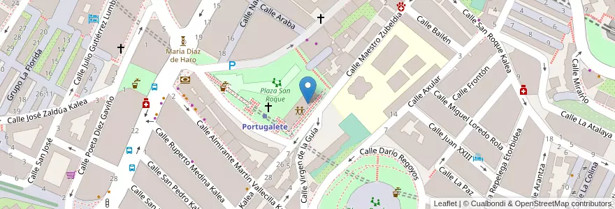 Mapa de ubicacion de San Roke en スペイン, バスク州, Bizkaia, Bilboaldea, Portugalete.