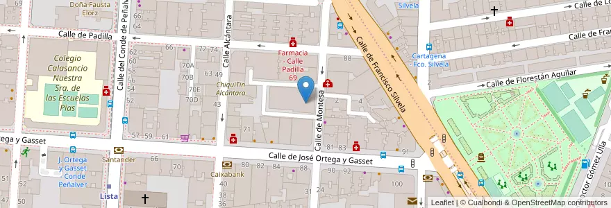 Mapa de ubicacion de San Román Escuela de Estudios Superiores en 스페인, Comunidad De Madrid, Comunidad De Madrid, Área Metropolitana De Madrid Y Corredor Del Henares, 마드리드.