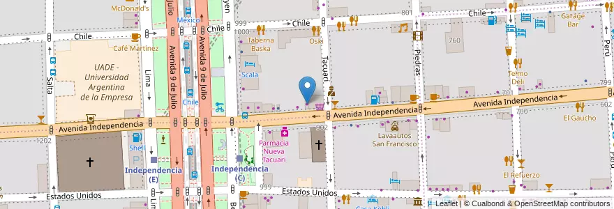 Mapa de ubicacion de San Telmo Todo, Montserrat en Аргентина, Буэнос-Айрес, Comuna 1, Буэнос-Айрес.
