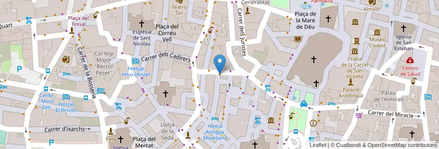 Mapa de ubicacion de San Tommaso en España, Comunitat Valenciana, València / Valencia, Comarca De València, València.