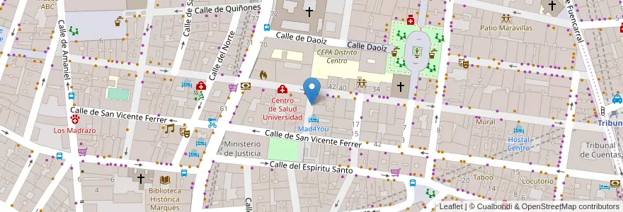 Mapa de ubicacion de SAN VICENTE, COSTANILLA, DE,6 en スペイン, マドリード州, Comunidad De Madrid, Área Metropolitana De Madrid Y Corredor Del Henares, Madrid.