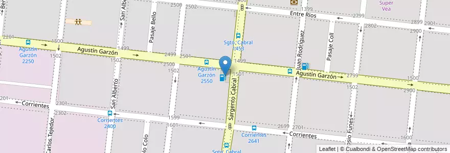 Mapa de ubicacion de San Vicente en 阿根廷, Córdoba, Departamento Capital, Pedanía Capital, Córdoba, Municipio De Córdoba.
