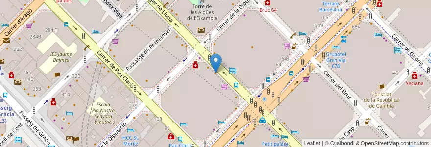 Mapa de ubicacion de Sana Vida en İspanya, Catalunya, Barcelona, Barcelonès, Barcelona.