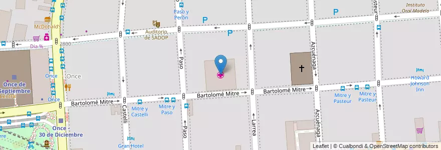 Mapa de ubicacion de Sanatorio de La Trinidad Mitre, Balvanera en الأرجنتين, Ciudad Autónoma De Buenos Aires, Comuna 3, Buenos Aires.