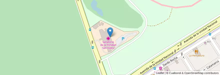 Mapa de ubicacion de Sanatorio de la Trinidad San Isidro en アルゼンチン, ブエノスアイレス州, Partido De San Isidro.