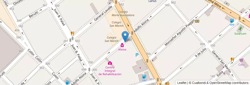 Mapa de ubicacion de Sanatorio Itoiz en Аргентина, Буэнос-Айрес, Partido De Avellaneda, Avellaneda.