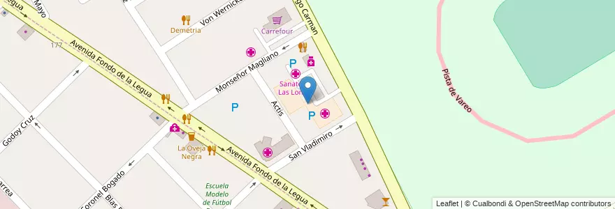 Mapa de ubicacion de Sanatorio Las Lomas en Argentinien, Provinz Buenos Aires, Partido De San Isidro, San Isidro.