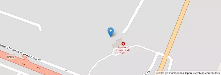 Mapa de ubicacion de Sanatorio Loma Linda en Аргентина, Чако, Departamento Comandante Fernández, Municipio De Presidencia Roque Sáenz Peña, Presidencia Roque Sáenz Peña.