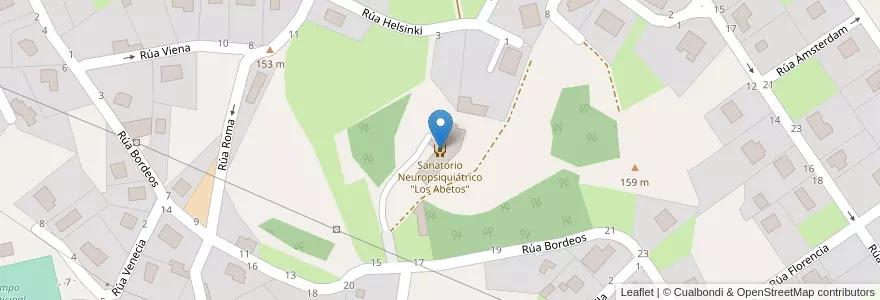 Mapa de ubicacion de Sanatorio Neuropsiquiátrico "Los Abetos" en 西班牙, Galicia / Galiza, A Coruña, A Coruña, A Coruña.
