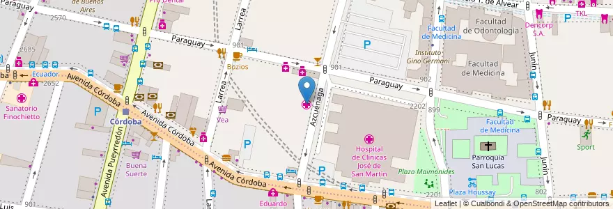 Mapa de ubicacion de Sanatorio Otamendi, Recoleta en الأرجنتين, Ciudad Autónoma De Buenos Aires, Comuna 2, Buenos Aires.